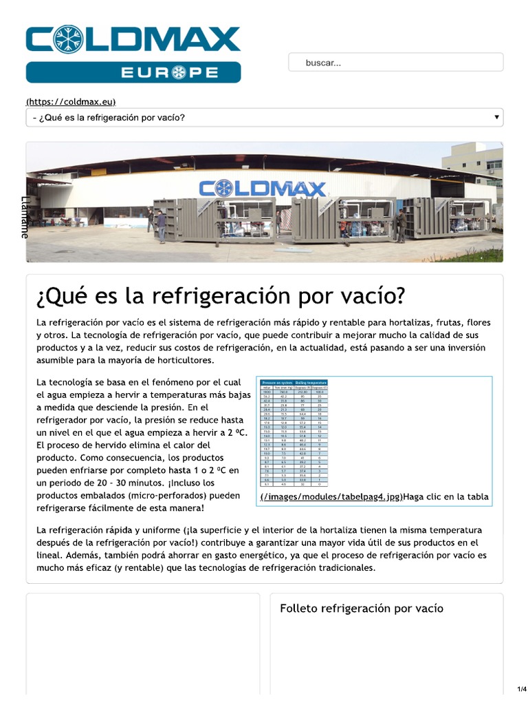 Coldmax Refrigeracion Al Vacio | PDF