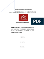 Análisis de costos a través de un caso práctico de una empresa industrial