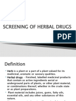 Final Screening of Herbals