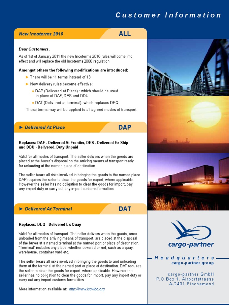 DAP vs DAT: Key Incoterms Changes | PDF | Business Law | World Economy