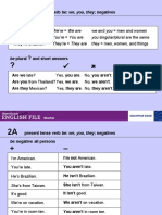 Present Tense Verb Be: We, You, They Negatives