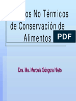 Métodos no térmicos para conservar alimentos