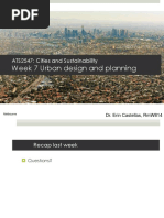 Week 7 Urban Design and Planning: ATS2547: Cities and Sustainability