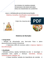 A introdução ao estudo da nutrição