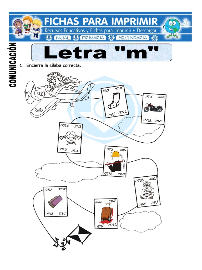 Actividades con la letra M para primer grado | PDF | Deportes | Ocio