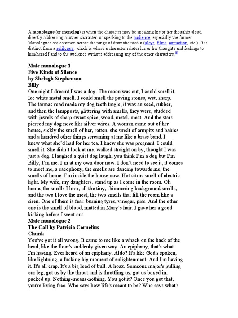 A Monologue PDF