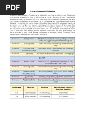 schedule