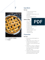 How to Make a Blueberry Pie with Crust and Filling