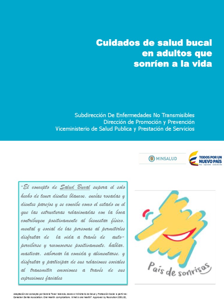Cuidados de Salud Bucal en Adultos | PDF | Higiene oral | Dentadura postiza