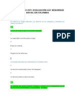 Evidencia Aa1-Ev1: Evaluación Aa1 Seguridad Social en Colombia