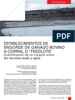 Establecimientos de Engorde de Ganado Bovino A Corral o Feedlots