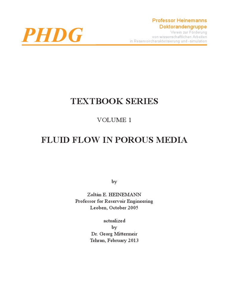 Fluid Flow in Porous Media PDF | PDF | Porosity | Surface Tension