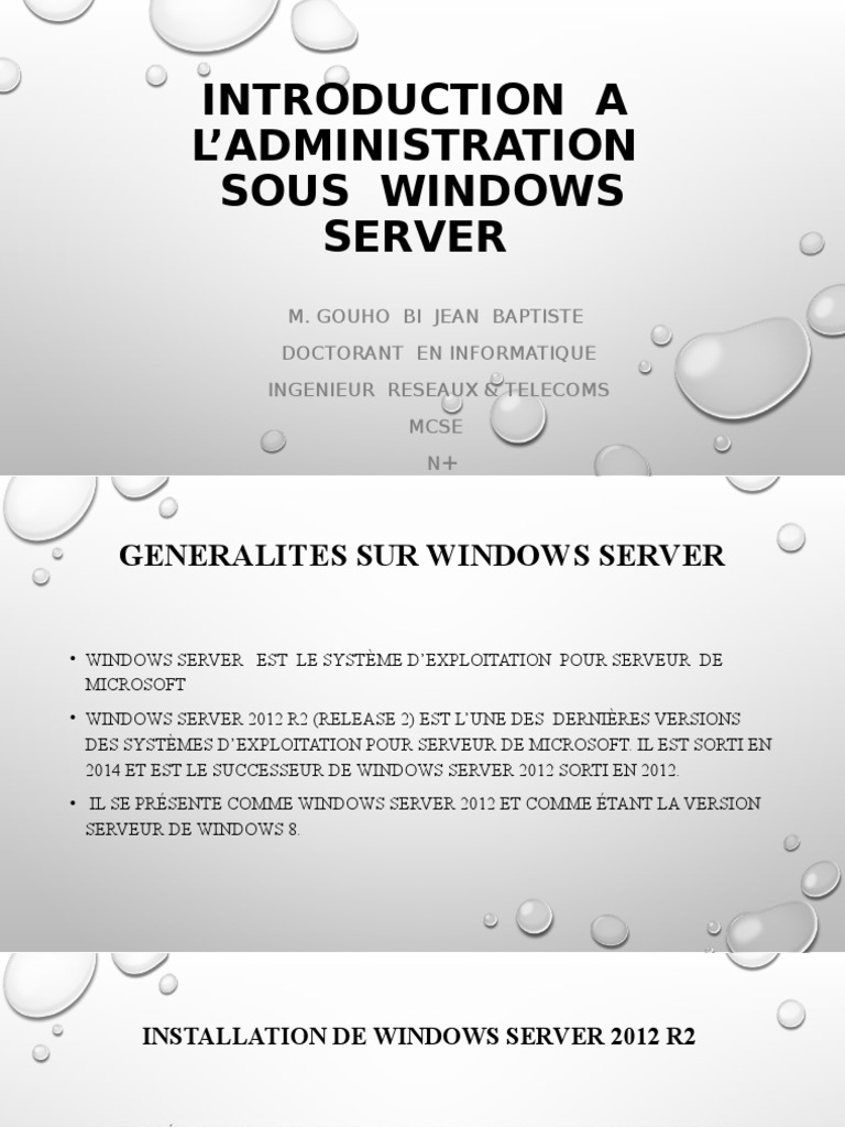 Introduction A L'administration Sous Windows Server | PDF | Active ...