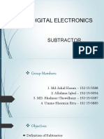 Digital Electronics: Subtractor