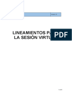 Lineamientos para La Sesión Virtual