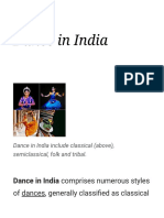 Dance in India Comprises Numerous Styles
