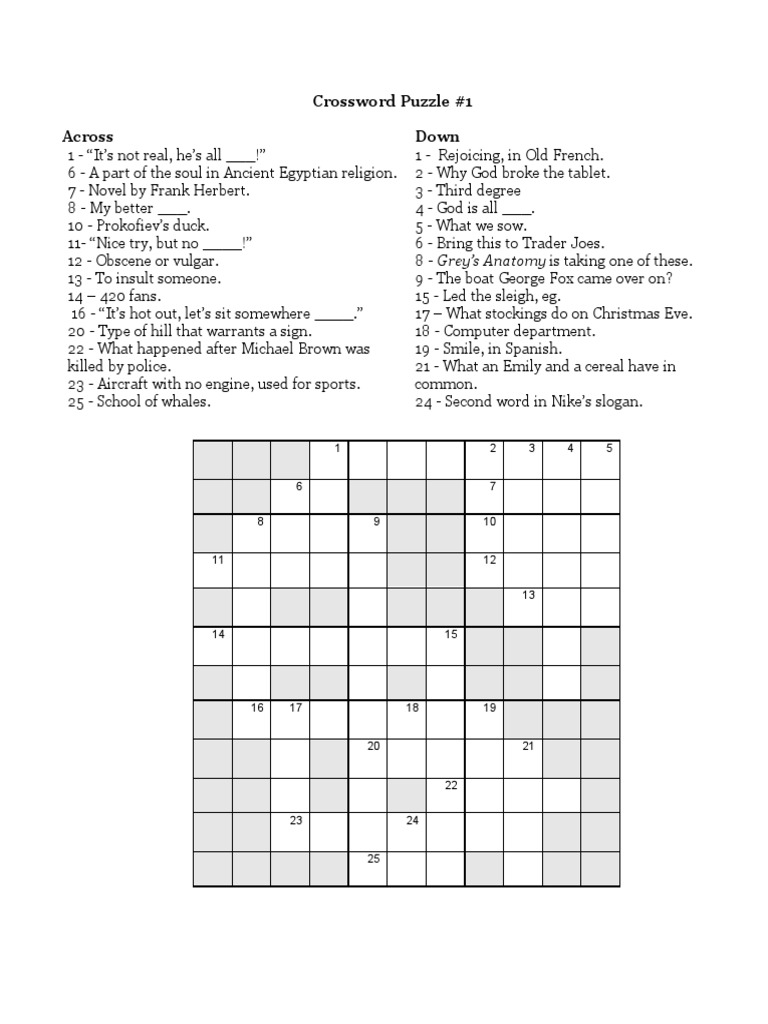 Crossword | PDF