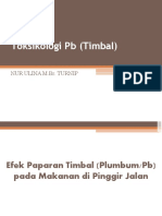 Toksikologi PB (Timbal) : Nur Ulina M.Br. Turnip