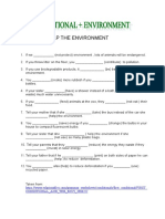 First Conditional and The Environment