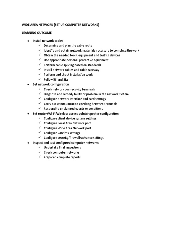 Computer Network Setup Guide | PDF