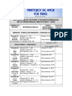 A A LECTURAS Y ESTUDIOS SEMANALES Evaluacion