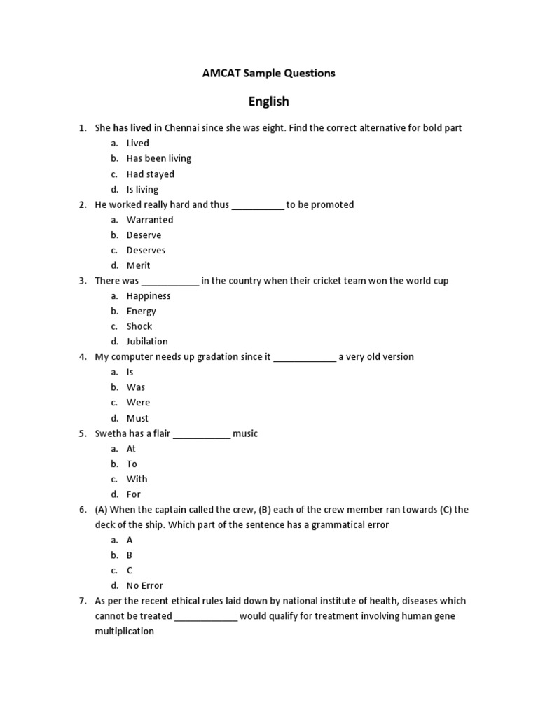AMCAT Sample Questions and Answers | PDF | Class (Computer Programming ...