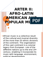 AFRICAN AND LATIN AMERICAN MUSIC TRADITIONS
