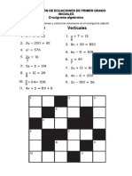 Crucigrama Algebraico PDF