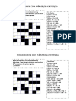 Crucigrama Ecuaciones Enteros PDF