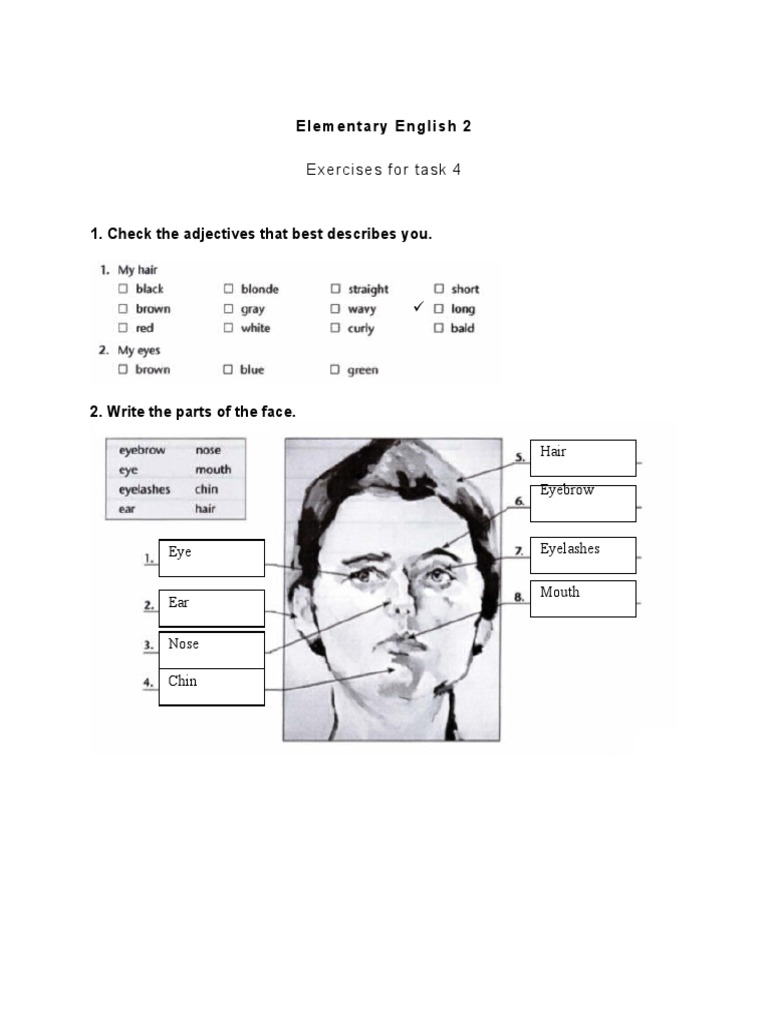 Exercises For Task 4: Elementary English 2 | PDF | Career & Growth ...