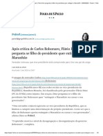 Após Crítica de Carlos Bolsonaro, Flávio Dino Pergunta Se Filho Do Presidente Quer Extinguir o Maranhão - 03 - 04 - 2020 - Painel - Folha