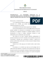 B8b1e8 - "La Ganadera Arenales S.A. S Concurso Preventivo S Incidente de Verificacion de Credito Promovido Por Fisco Nacional