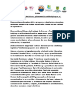 Guión Simposio Equidad de Género y Prevención Del Bullying en El Contexto Famili