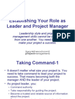 Establishing Your Role As Leader and Project Manager