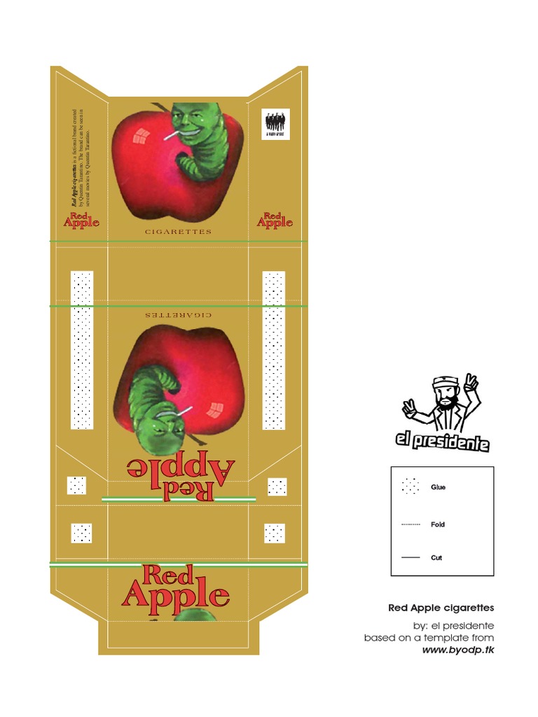 red apple cigarette box Lot #827 - PULP FICTION (1994) Red Apple Django Unchained Cigarette