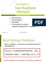 Newton-Raphson Method: Assumptions Interpretation Examples Convergence Analysis Reading Assignment