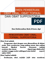 Manajemen Pemberian Obat Oral, Topikal Dan Supositoria