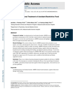 HHS Public Access: Cognitive-Behavioral Treatment of Avoidant/Restrictive Food Intake Disorder