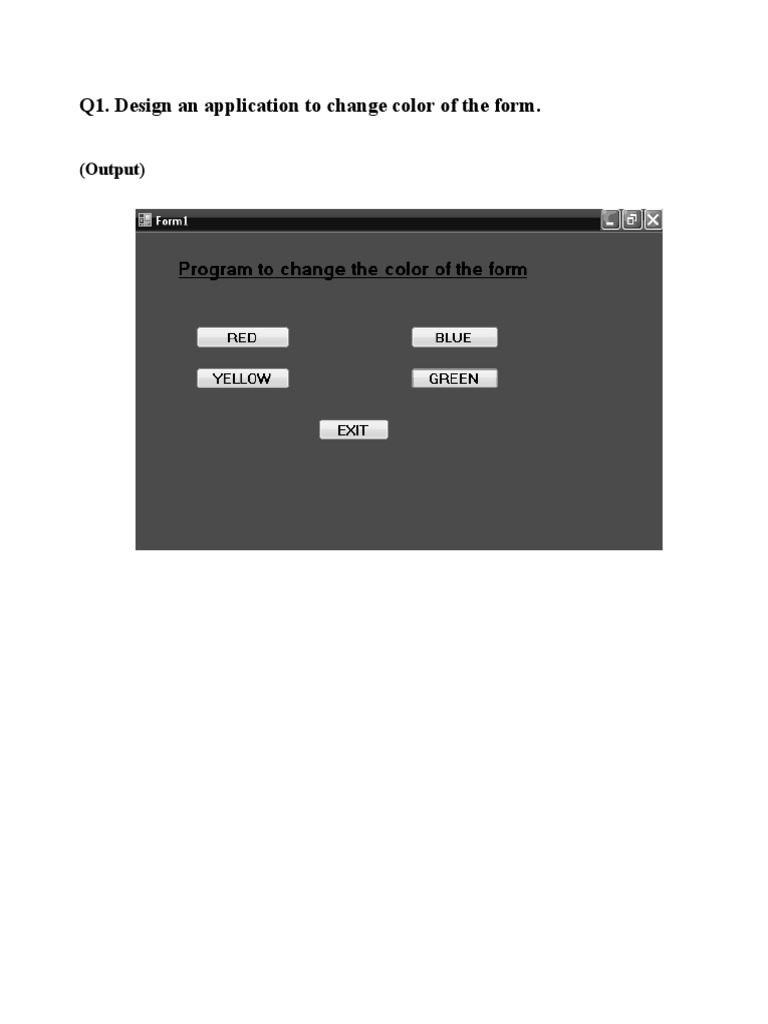 VB.NET App Design Examples | PDF | Visual Basic .Net | Color