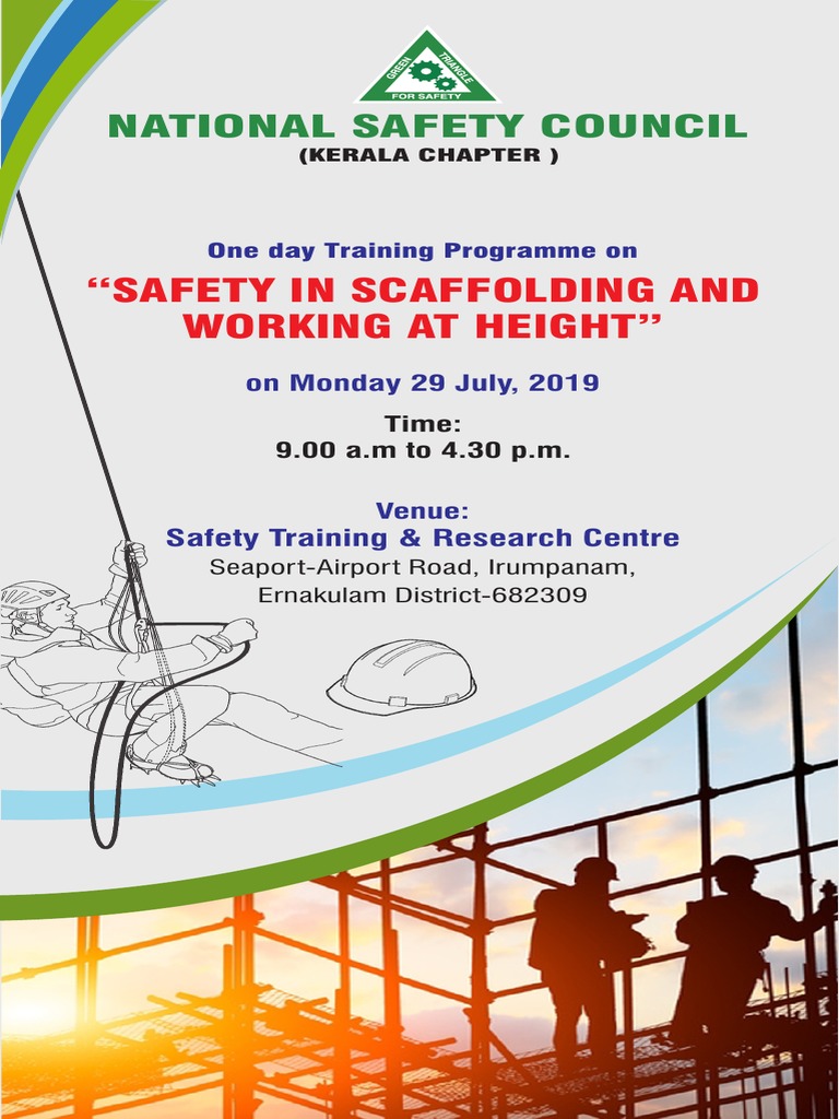 One Day Training Programme On Safety in Scaffolding and Working at ...