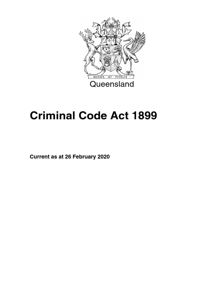 Criminal Code Act 1899 PDF Theft Robbery