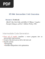 CS 346: Intermediate Code Generation: Resource