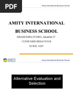 Amity International Business School: MBAIB/IMBA/3CMBA, Semester IV Consumer Behaviour Kokil Jain