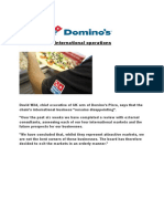 Domino's Ends International Operations