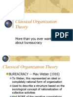 Classical Organization Theory