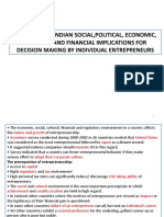 Overview of Indian Social, Political, Economic, Cultural and Financial Implications For Decision Making by Individual Entrepreneurs
