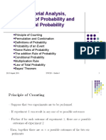 Section 1: Combinatorial Analysis, Overview of Probability and Conditional Probability