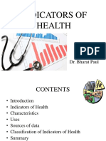 Indicators of Health: Dr. Bharat Paul