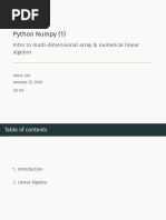 Python Numpy (1) : Intro To Multi-Dimensional Array & Numerical Linear Algebra