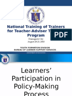 National Training on Youth Participation in Policy